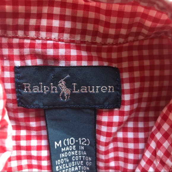 Red Gingham Ralph Lauren Shirt - Picture 4 of 4